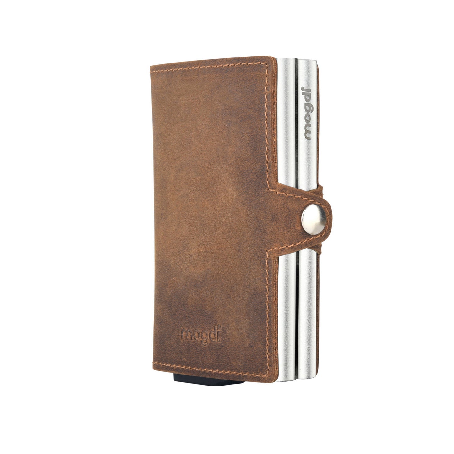 PREMIUM duo Brieftasche Vintage Leder Portmonee RFID Blocker Kreditkarten Schutz für 12 Karten XXL