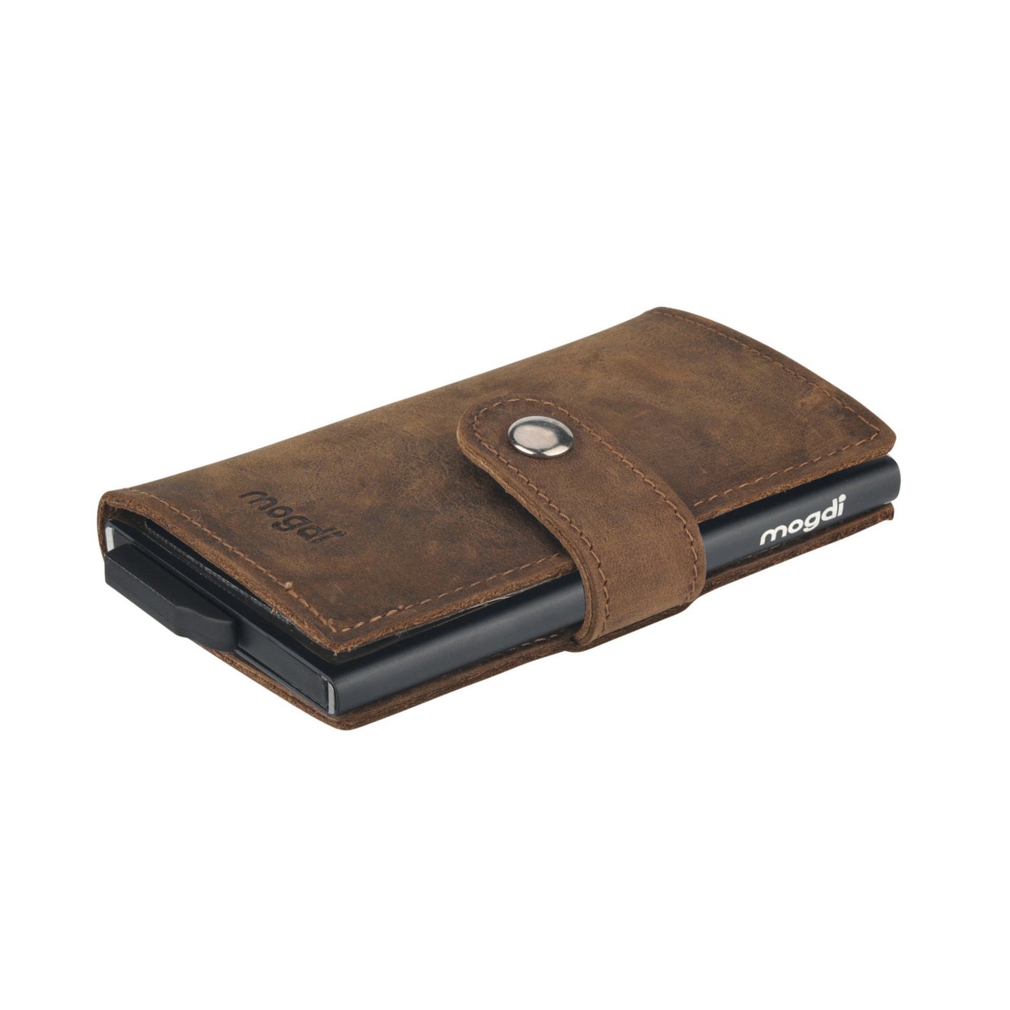 PREMIUM mini Herren Brieftasche vintage Leder Portmonee RFID Crazy Horse A+++ Qualität
