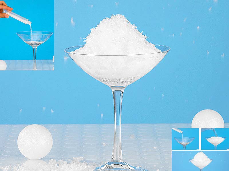 DEKO Schneemaschine Zauberschnee künstlicher Schnee Kunstschnee Pulver Flocken