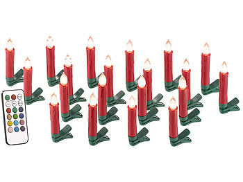 PROFI 20 Rote LED Kerzen für den Weihnachtsbaum Weihnachten mit Fernbedienung