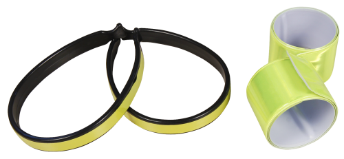 PREMIUM Reflektor Set 4-tlg Armreflektoren Beinreflektoren Hunde Jogger Fahrrad