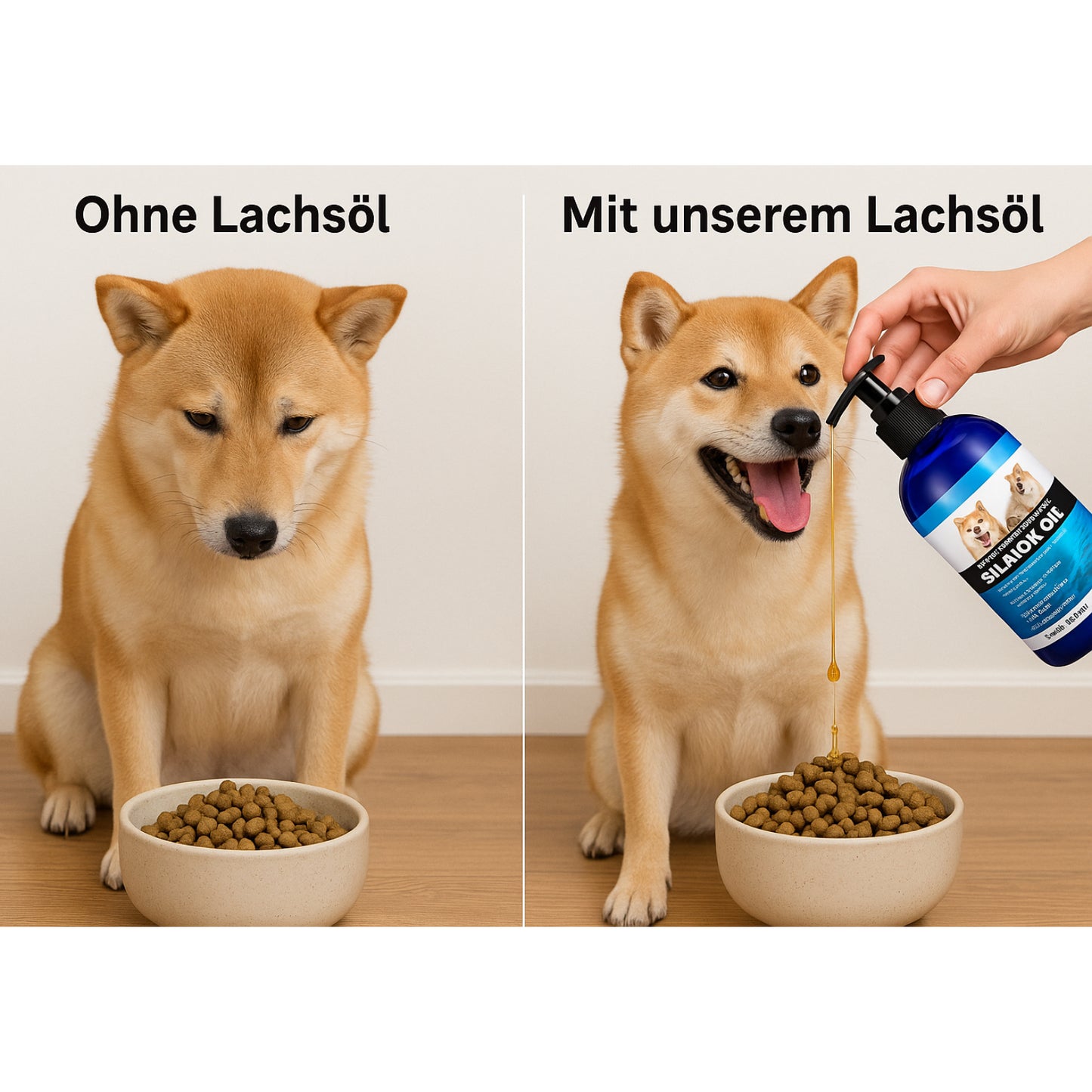 Lachsöl für Hunde & Katzen 250 ml, Omega 3 - 6 Fischöl aus Wildlachs