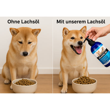 Lachsöl für Hunde & Katzen 250 ml, Omega 3 - 6 Fischöl aus Wildlachs