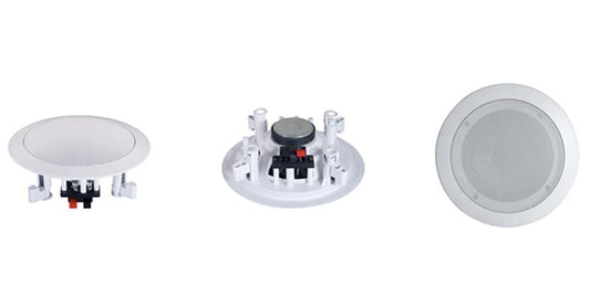 PROFI 100mm Einbaulautsprecher 2x Lautsprecher weiß 8W Deckeneinbaulautsprecher