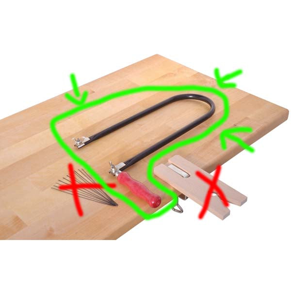 PROFI Laubsägebogen Laubsäge für dünnes Sperrholz Bogen Bogensäge Säge Werken