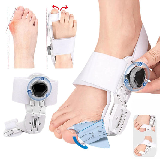 SteriMedo Hallux Valgus Zehenspreizer – Verstellbare Zeh Korrektur Schiene aus weichem Gel für Großzehenkorrektur, Druckentlastung & Schmerzlinderung bei Ballenzeh, Überlappenden Zehen & Fußfehlstellungen – Bequem für Alltag & Nachtruhe