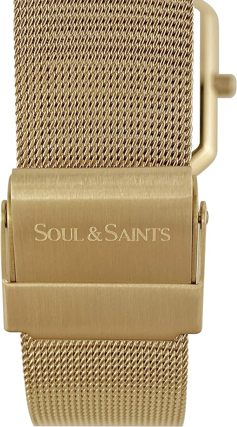 Premium Damenuhr Edelstahl elegante Armbanduhr quadratisch rechteckig Damen Uhr eckig mesh Armband Edelstahl Swiss Uhrwerk Saphire Glas kratzfest 3m 3ATM Wasserfest - Mary