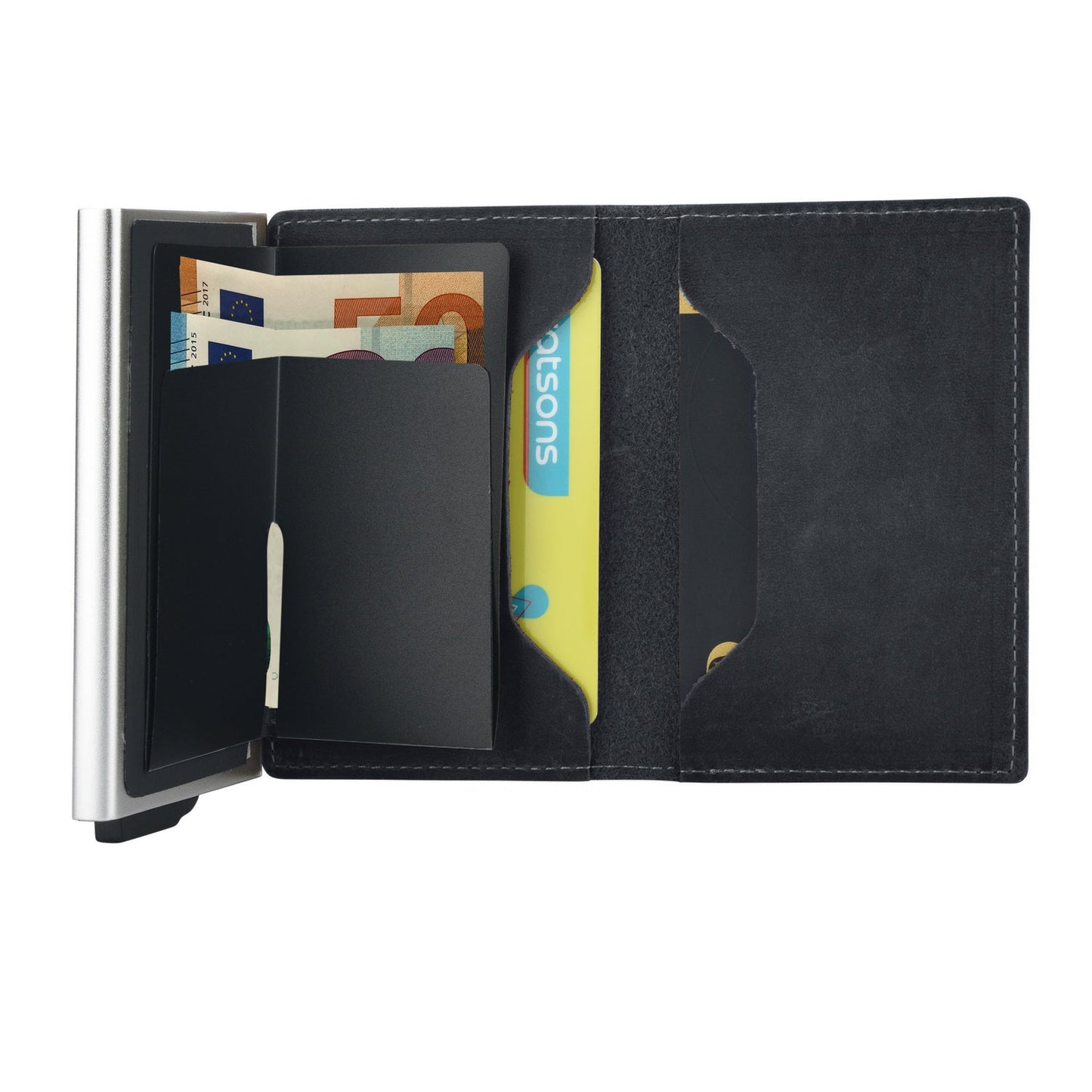 PREMIUM nano Brieftasche Herren Portmonee Kartenetui RFID Blocker Leder Wallet Kartenhalter