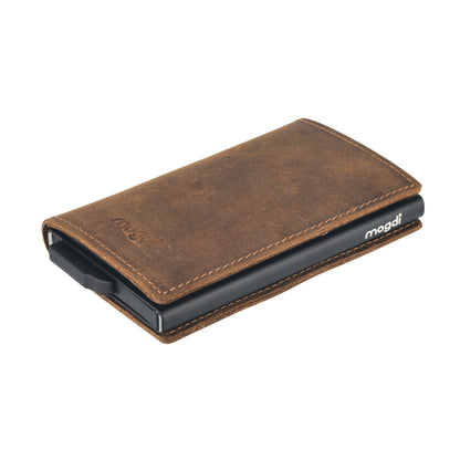 PREMIUM nano Brieftasche Herren Portmonee Kartenetui RFID Blocker Leder Wallet Kartenhalter
