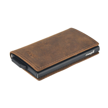 PREMIUM nano Brieftasche Herren Portmonee Kartenetui RFID Blocker Leder Wallet Kartenhalter