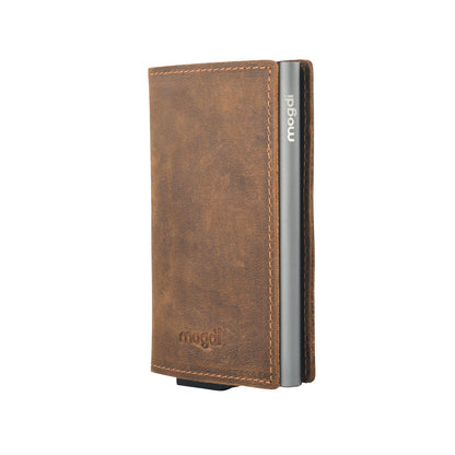 PREMIUM nano Brieftasche Herren Portmonee Kartenetui RFID Blocker Leder Wallet Kartenhalter