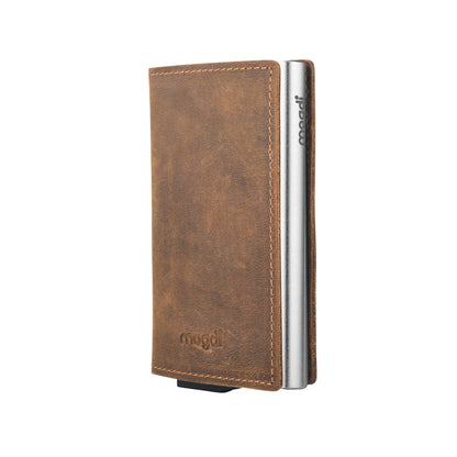 PREMIUM nano Brieftasche Herren Portmonee Kartenetui RFID Blocker Leder Wallet Kartenhalter