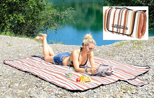 PREMIUM Fleece XXL Picknick-Decke wasserabweisend isoliert weiche moderne Tuch
