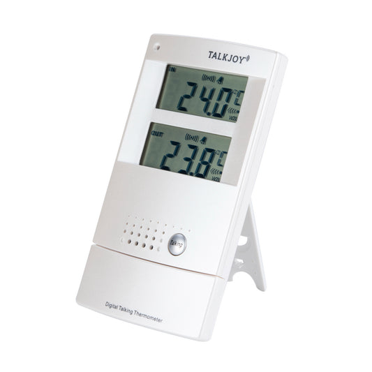 Sprechendes Innen- und Außen Thermometer Raumthermometer mit Frostwarner Hitzewarner Senioren Blinde Kinder